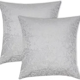 Cushion & Decorative Cushion Covers Set | 16x16 Inch (40x40 cm) | Set of 2 Inserts + 2 Light Grey Covers | Throw Pillows for Sofa, Bed, Chairs | Soft, Durable, Eco-Friendly, Hidden Zipper-picture-23