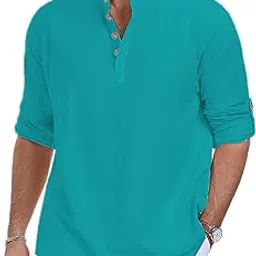 vida loca Men Cotton Blend Slim Fit Full Sleeve Short Kurta | Super Soft Stylish Kurta for Any Occasions (KRTBTN21)-picture-10