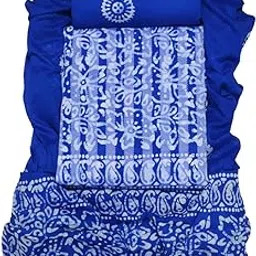 farooq dyeing - manufacturer & wholesaler of cotton batik printed dress material & night gown Bombay Batik Women's Cotton Unstitched Batik Print Salwar Suit Dress Material, (Sizes: Top - 2.5 M, Bottom - 2.25 M, Dupatta - 2.25 M)-picture-12