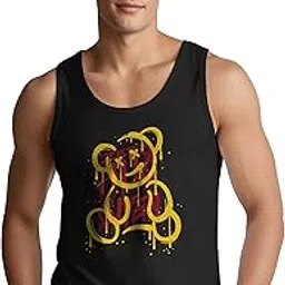 peppyzone Funky Teddy Bear Printed Cotton Tank Top Vest for Men-picture-50