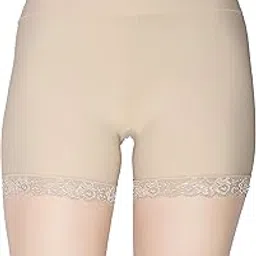 glamoras Women's Nylon Spandex High Waist Ice Silk Seamless Comfortable Safety Shorts/Under Skirt Shorts/Cycling Shorts With Lace, Free Size-picture-43