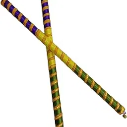 BookMyCostume Designer Multicolor Dandiya Sticks for Navratri Garba Premium Accessory for Kids & Adults-picture-15