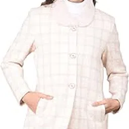 crimsoune club Women's Pink Checked Longline Overcoat-picture-26