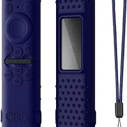 Oboe Silicone TV Remote Cover Compatible With Samsung Smart TV 2023 Model TM-2360 E - Protective Key Cover Case With Lanyard (D-Dark Blue) [Remote NOT Included]-picture-16