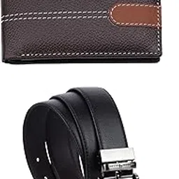 london alley Swiss Classic Brown Leather Wallet & Black/Brown Reversible Belt Combo Gift Box for Men-picture-33