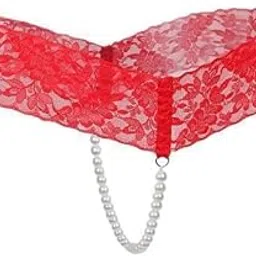 ecomistiq BNF®3xWomen Crotchless Panties Lace Underwear Pearls Strings Red|Clothing, Shoes & Accessories | Womens Clothing | Sleep | Panties-picture-40