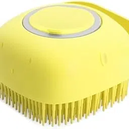 Multifunctional Shower Massage Brush with Built-in Container – Soft Silicone Bristles for Gentle Scalp Massage, Hair Combing & Body Bathing (Yellow)-picture-26