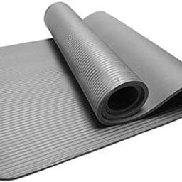 IRIS Fitness (183 cm X 90 cm X 10 mm) Nonslip Exercise Yoga Mat, NBR Multi-Purpose Mat for Fitness, Pilates, Gymnastics, Core Exercises, Stretches and Home Workouts, for Men and Women (Grey)-picture-3