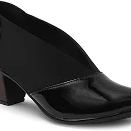 carlton london Women Comfortable Block Heel Pointed Toe Strapless Fashion Shoes for Party, Wedding and Casual Use-picture-11