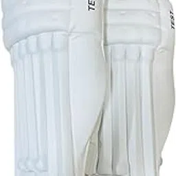 Time Sports Test Batting Pads for Boys, Taiwan PU Material, (White, Boys (22"), Right)-image-4