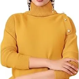 bedazzle Women's Knitted High Neck Sweater-picture-28