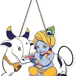Positive Vibe Lifestyle Krishna Wall Hanging For Home Decor Living room Decor Gift Pooja Room Decor Diwali Decor (Multicolor M43)-picture-35