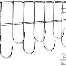 Sulfar Stainless Steel Laddle Hook Rail 9 Hooks Laddle Cradle for Kitchen Multi Level Hook Rail-picture-11