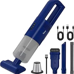 VIPDIGI Handheld Vacuum Cordless, Car Vacuum Portable Cordless 30W Rapid Handheld Vacuum Rechargeable Brushless Motor 15000Pa Strong Suction, Portable Vacuum for Car Home with 4 Accessories (Blue)-picture-12