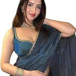 brahmshakti Women's Soft Zimmy Choo Fandy Silk Saree With Hand Work Lace Boarder & With Unstitched Blouse-picture-28