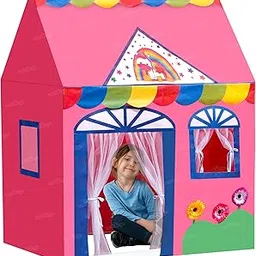 zest 4 toyz Jumbo Big theme tent house for Girls Kids Home Pretend Play Toy Baby House Hut for Kids (Unicorn pink Tent) Size Nearly 4.5 Ft (110 L x 134 H cm)-image-23