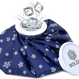 Boldfit Hot Water Bag Ice bag for Pain Relief 9inch Cold Ice Pack Bag for Pain Relief - Cold Water Bag for Pain Relief, Injuries, and Cold Therapy Comes with Leakfree Closure - Blue Snowflakes, 9 Inch-image-74