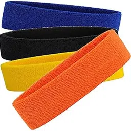 R-LON Workout Headband for Women & Men - Moisture Wicking & Non-Slip Exercise Hairband or Sports Sweatband -Ideal for All Sports Like Tennis, TT, Badminton, Running and Yoga (4 PC) a22-image-29