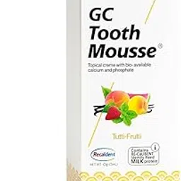 GC Tooth Mousse Tutti Frutti – Recaldent Remineralization Paste Gel for Kids & Adults | Toothpaste for Cavity Protection, Enamel Repair & Teeth Whitening | 40g-picture-52