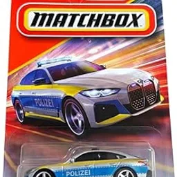 Hot Wheels Match Box 2023 BMW i4 Police Sedan for 3 Years & Above 80/125 (Grey)-picture-10