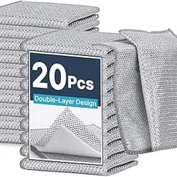 BRAND VILLA 20 Pc Dishwashing Scrub Pads – Heavy Duty Mesh Dish Cleaner Sponge for Non-Scratch Cleaning of Pots, Pans, Dishes & Cookware – Reusable Kitchen Scrubber for Home or Commercial Use-picture-14