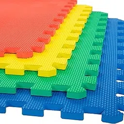 Stalwart 4 Pack Interlocking EVA Foam Floor Mats Multi color 24x24x0.50-picture-19