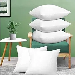 LASER WINGS Microfiber Cushion Fillers Pillow 15 X 15 Inch / 38 X 38 Cm - (Pack of 5), White-picture-22