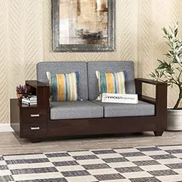 Mamta Furniture Solid Sheesham Wood 2 Seater Sofa Set for Living Room Furniture - Walnut Finish (2 Seater)-picture-11