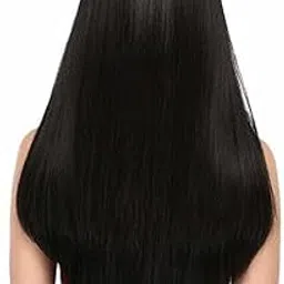 Akashkrishna Long Straight Black Hair Wig for Women | 27 Inch Synthetic Heat Resistant Wig | Middle Part Natural Looking Wig for Daily Use, Parties & Cosplay (Black)-picture-14