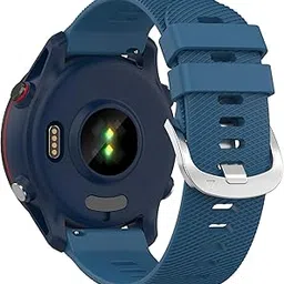 Compatible with Garmin Venu 2S/Vivoactive 4S Band 18mm Replacement Silicone Watch Bands Wrist Strap Sport Wristbands Vivomove 3S/Forerunner 265S/Forerunner 265S Music/ Forerunner 255S/Forerunner 255S Music for Men Women-picture-12