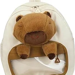 shopora Capybara Backpack Lovely Cute Cartoon Daypack For Birthday Festival Shopping White | Womens Handbags & Bags-picture-40