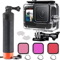 FitStill 60M/196FT Underwater Waterproof Protective Case Shell Compatible for Go Pro Hero 13 Black,with 3 Pack Dive Filters Monopod Floating Hand Grip Selfie Stick for Hero13 Black Accessories Kit-picture-25