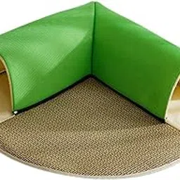 2 in 1 Cat Tunnel Bed Play Hut Comfortable Summer Cat House Exercise Playing Green 60cm-image-23
