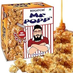 BOGATCHI Mr.POPP's Caramel Popcorn, 100% Mushroom Popped Crunchy Best Quality Kernels, Handcrafted Gourmet Popcorn, 375g-picture-29