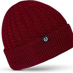 coreteq Unisex Double Layer Polar Fleece Folded Cuff Beanie Winter Cap for Men & Women - Woollen Fleece Fur Lined - Extra Cozy & Warm, FS-picture-52