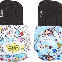 Kogar Print Reusable Cloth Diapers + Insert Pad Washable 100% Absorption (0-3 Yr)-picture-32