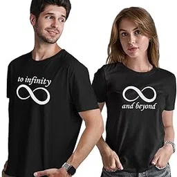 indissh Couple Love Printed Matching 100% Cotton Tshirt for Men and Women - CPN-Infinity-picture-16