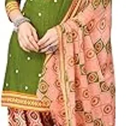 sichi Women Women'S Printed Crepe Unstitched Dress Material(1166D1191N_Green)-picture-10