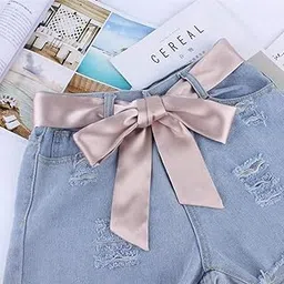 artful store Artful Skinny Satin Silk Hair Ribbon - Long Thin With Angled Ends, Pure Bow Tie, Neck Tie, Choker Ponytail Holder, Silk Scarves Hair Band (40 Inches Long, Rose Gold)-picture-29
