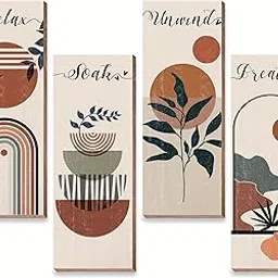 Sarvada Decor 1 Set Relax/Soak/Unwind/Breathe Bathroom Wall Art-picture-43