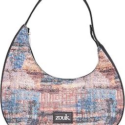 zouk Small Shoulder Bag | Vegan Leather Evening Bag for Women with Shoulder Strap, Zip Closure & Water-Resistant Lining | Stylish Handcrafted Purse |-picture-2