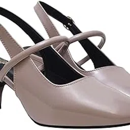 shoetopia Women’s Block Heel Pumps Elegant Round Toe with Ankle Strap Dress Sandal Comfortable Slip-On Heels for Office & Party Footwear-picture-20