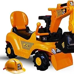Pandaworld Junior JCB Excavator, Kids Ride-On Excavator Crane Car with Arm, Digging Bucket and Front Loader Movement, Ride-On Toy for Toddlers Ages 1–3 Years with Sound and Music (Heavy Quality)-picture-18