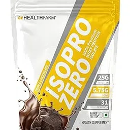 HEALTHFARM Isopro Zero | 100% Whey Protein Isolate | Fastens Muscle Recovery | Low Carb Formula | 25g Protein | Triple Chocolate | 1kg / 2.2 lbs-picture-18