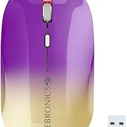 ZEBRONICS Poise Rechargeable Wireless Mouse, Dual Mode (2.4GHz + BT), Upto 1600 DPI, Silent Operation, 4 Buttons, Comfortable & Ergonomic, for Mac | Laptop | Computer (Gradient Purple)-picture-27