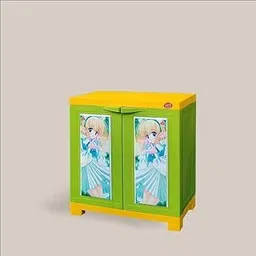 AHCO High‑Impact Plastic Storage Cabinet – Wall‑Mountable & Stackable Organizer for Workshop, Crafts & Classroom (Green Barbie)-image-2