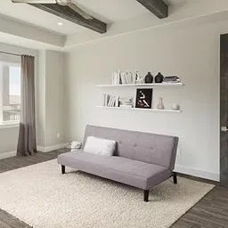 FRIENDS LIFE Cyrus Sofa Cum Bed Contemporary Wooden Made of Luxurious High Density Foam Modern Polyester Twin Futon Sofa Bed Color - Khaki-picture-12