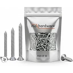Stainless Steel 304 Phillips Star Head Screws for Wood & Wall Fixings — Anti-Rust, Durable, Multi-Use Screws — Pack of 50 Pieces (Size 38mm/1.5 inch.)-picture-11
