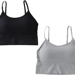 tood fashion Women's Cotton Blend Adjustable Strap Sports Lightly Padded Bra Combo of 2-picture-14