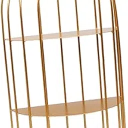 ATORSE Bird Cage Organizer Storage Rack Stand Desk Bathroom Golden Three Layers-image-8